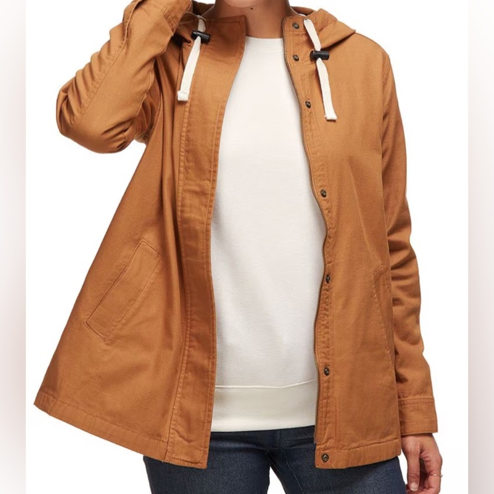 The North Face Women’s Size L Shipler Jacket Cedar Brown Hooded Full Zip Snap